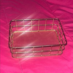 Gold Wire Storage Basket